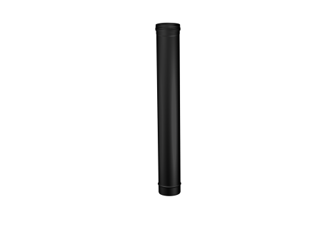 Pelletkachel rookkanaal zwart RVS, Ø100mm premium line, 1000mm pijp - 10015