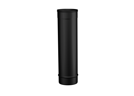 Pelletkachel rookkanaal zwart RVS, Ø100mm premium line, 500mm pijp - 10017