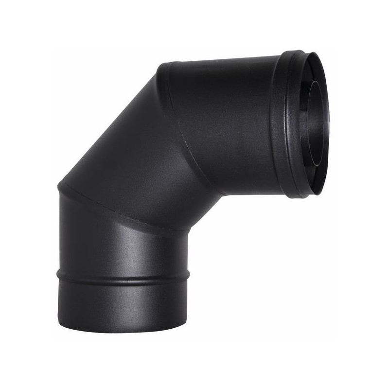 Concentrisch rookkanaal RVS, 90° bocht, diameter Ø80-130mm - 1069