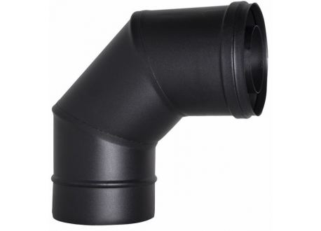 Concentrisch rookkanaal RVS, 90° bocht, diameter Ø80-130mm - 1069 Concentrisch rookkanaal RVS, 90° bocht, diameter Ø80-130mm - 1069