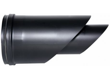 Concentrisch rookkanaal RVS, horizontaal eindstuk, diameter Ø100-150mm - 1091