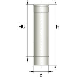 Enkelwandig rookkanaal RVS, diameter Ø150, 500mm pijp - 292