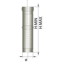 Enkelwandig rookkanaal RVS, Paspijp, diameter Ø150, (300-600mm) - 307