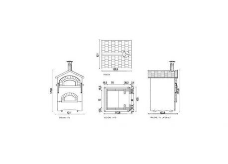 Houtgestookte pizzaoven PROCIDA (incl. onderstel) - 3086