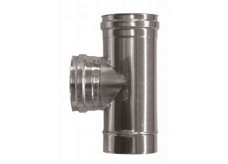Enkelwandig rookkanaal RVS, T-Stuk 90°, diameter Ø300 vrouwelijk - 3597 Enkelwandig rookkanaal RVS, T-Stuk 90°, diameter Ø300 vrouwelijk - 3597