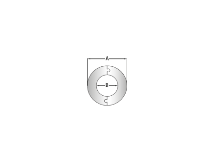 RVS rozet deelbaar, diameter Ø80 - 3860