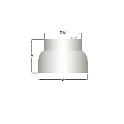 Trekregelaar / trekbegrenzer instelbaar, RVS, diameter Ø250 - 3894