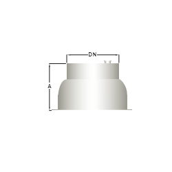 Trekregelaar / trekbegrenzer instelbaar, dubbelwandig RVS, diameter Ø250/300 - 3922