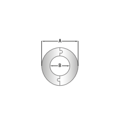 Rozet deelbaar zwart, diameter Ø80 - 3926