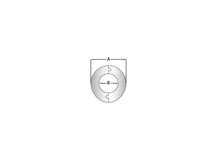 Rozet deelbaar zwart, diameter Ø80 - 3926