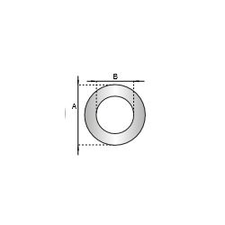 Rozet siliconen zwart, diameter Ø60 - 3928