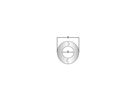 Rozet zwart deelbaar, diameter Ø130 - 3962