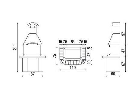 Linea VZ Tuin Barbecue Tremiti - 4068