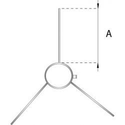 Rookkanaal RVS, Multifunctionele / tuidraadbeugel, diameter Ø180 - 493