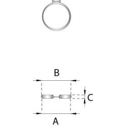 Rookkanaal RVS, Klemband, diameter Ø180 - 501