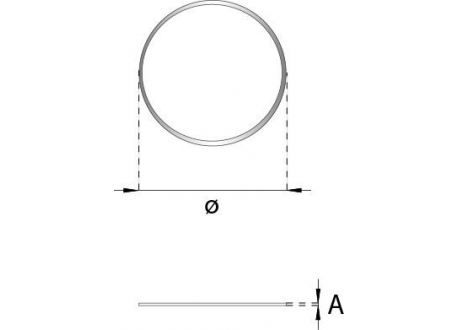 Rookkanaal RVS, Afdichtrubber, diameter Ø180 - 510