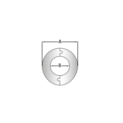 Rozet deelbaar zwart, diameter Ø100 - 5188