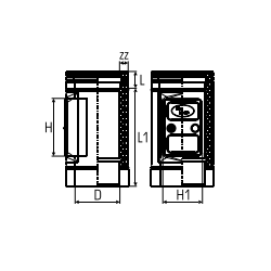 Dubbelwandig rookkanaal RVS, Inspectiesectie, diameter Ø250-300 - 5227