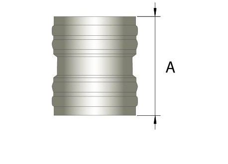 Flexibel rookkanaal, verbindingsstuk FLEX-FLEX Ø80mm - 540