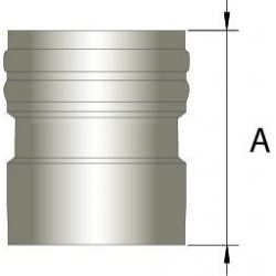 Flexibel rookkanaal, verbindingsstuk FLEX-EW Ø180mm (vrouwelijk) - 588