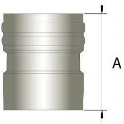 Flexibel rookkanaal, verbindingsstuk FLEX-EW Ø250mm (vrouwelijk) - 596