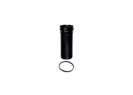 Pelletkachel rookkanaal zwart, telescoopelement 300mm, diameter Ø80mm. - 6062