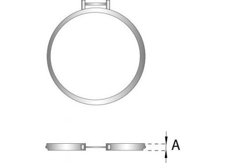 Rookkanaal RVS, Klemband, diameter Ø100 - 613