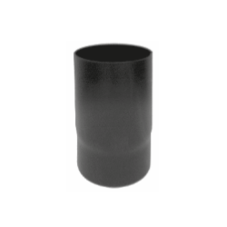 Kachelpijp zwart geëmailleerd staal, diameter Ø140, 250mm pijp - 6284