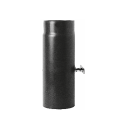 Kachelpijp zwart geëmailleerd staal met smoorklep, 250mm pijp, diameter Ø150 - 6332