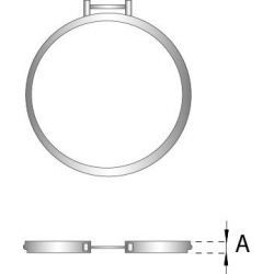 Enkelwandig rookkanaal RVS, Klemband, diameter Ø120 - 715