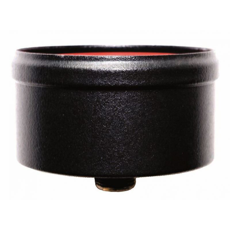 Condensatie cap zwart met afvoer, diameter Ø100mm. - 913