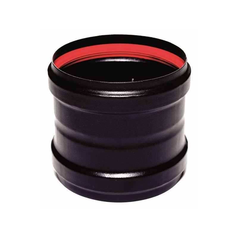 Verbindingsstuk zwart (vrouwelijk-vrouwelijk), diameter Ø80mm - 925