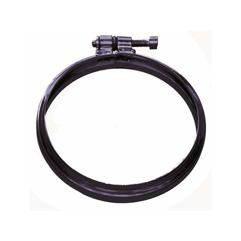 Klemband zwart RVS. diameter Ø80mm. - 949