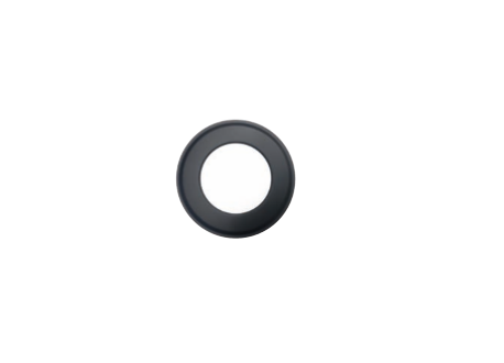 Kachelpijp zwart RVS, rozet, diameter Ø120 - 9843
