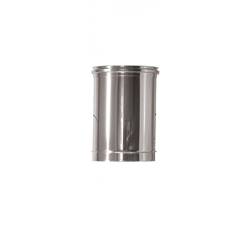 Enkelwandig rookkanaal RVS, diameter Ø110, 250mm pijp