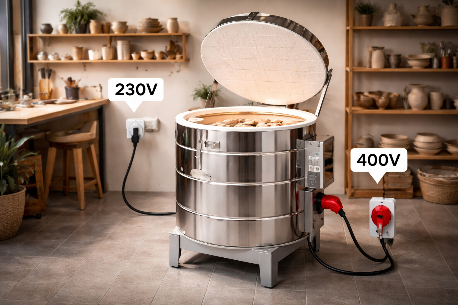 230V of 400V keramiekoven: welke keuze is het beste?