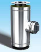 DUBBELWANDIG ROOKKANAAL RVS MET FLENSAANSLUITING, DIAMETER Ø250-300MM, linear element met rook controle