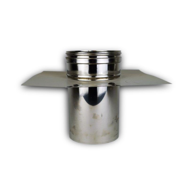 Enkelwandig rookkanaal RVS, topaansluiting, diameter Ø120