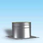 Dubbelwandig rookkanaal RVS, beginelement met condensafvoer en ondersteuningsplaat, diameter Ø120/170