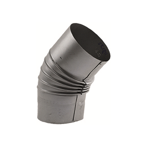 Kachelpijp Gegalvaniseerd 200mm 45 gradenbocht.
