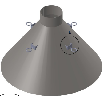 Rookkap rond Ø900mm