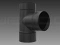 Jacobus enkelwandig T stuk met condens dop 130mm