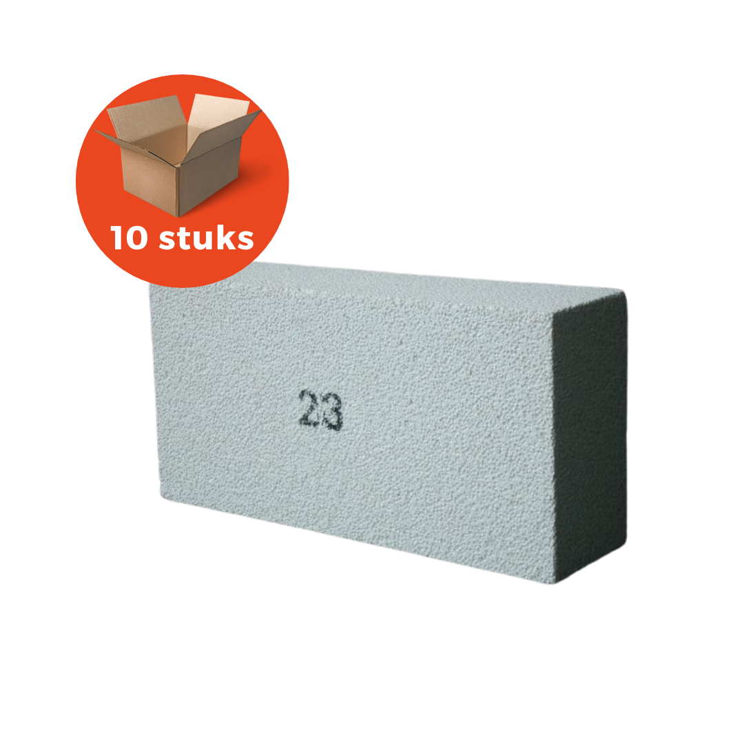 Vuurvaste isolatiesteen 1260° graden (type-23) doos 10 stuks