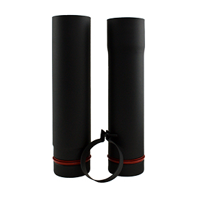 Rookkanaal pellet kachel 100mm staal telescoop element