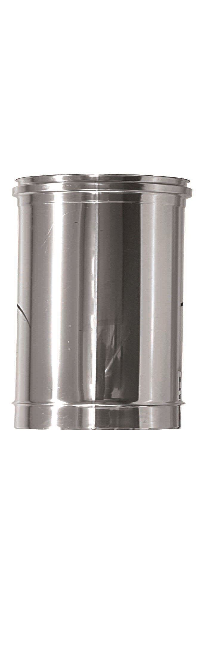 Enkelwandig rookkanaal RVS, diameter Ø200, 250mm pijp