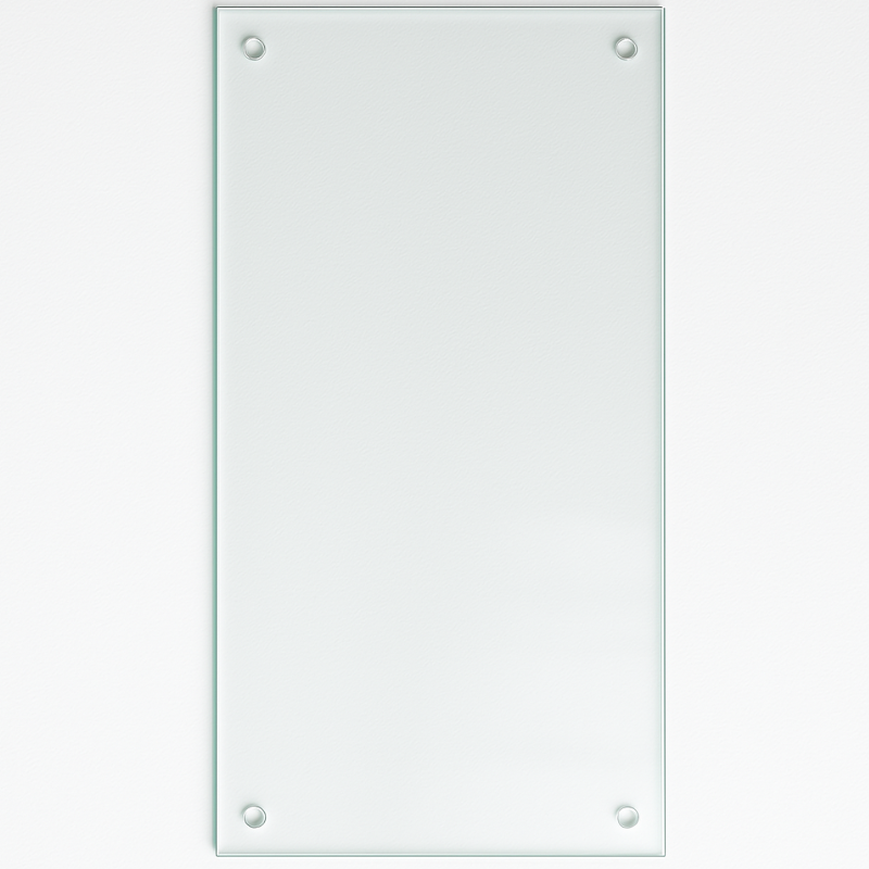 Glazen hitteschild voor achter de kachel 1000x500 mm