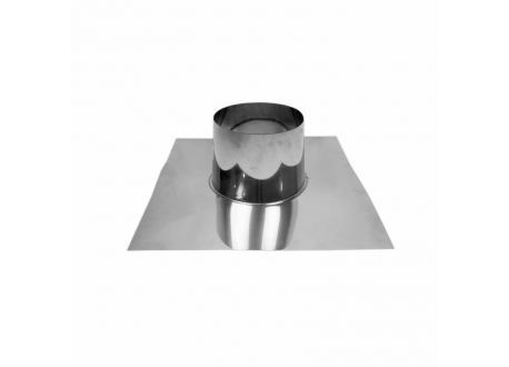 Dubbelwandig rookkanaal rvs, 0°-5° dakdoorvoer/dakplaat plat, diameter ø550-600