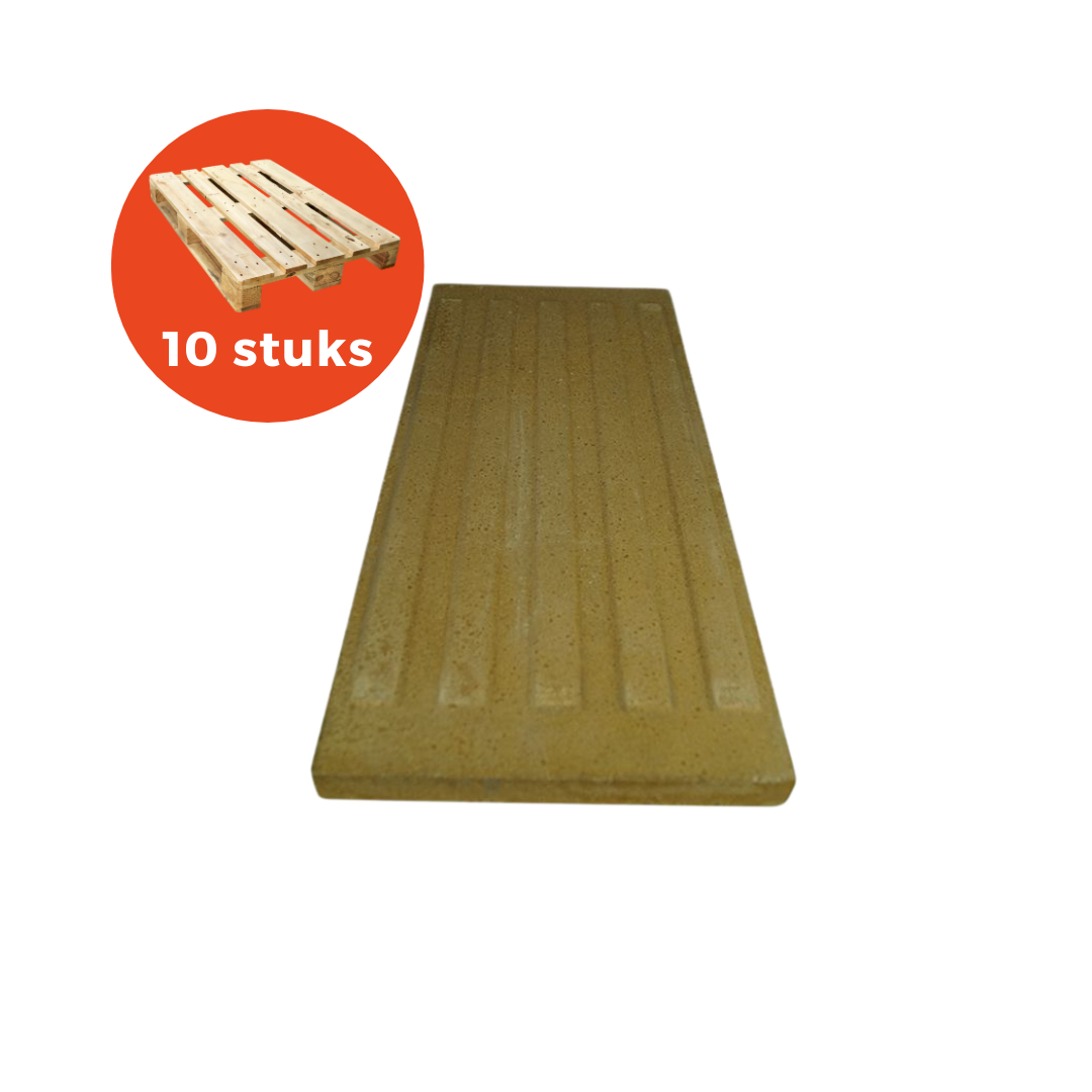 Vuurvaste plaat 500x220x28mm WIT (streep effect) vanaf 10 stuks