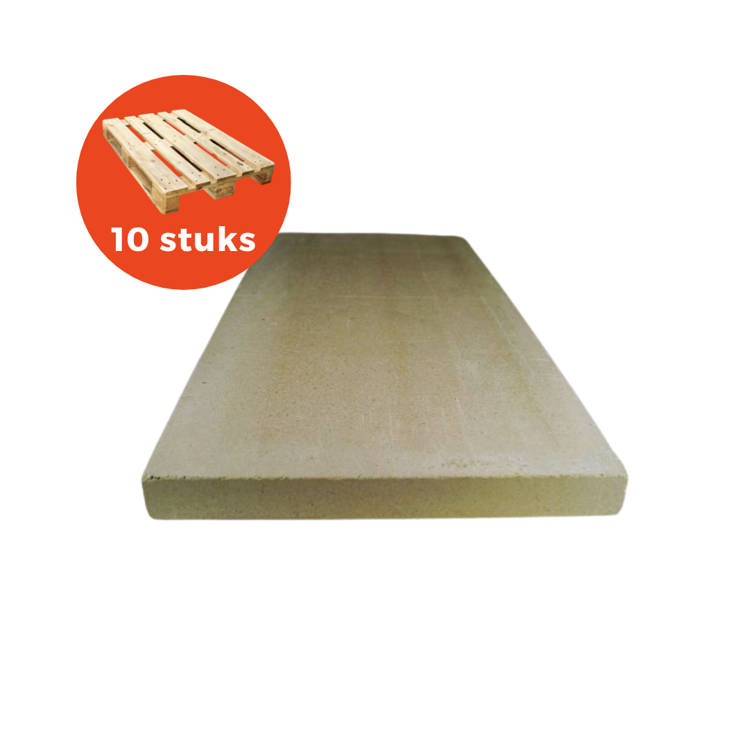 Vuurvaste plaat 500x250x30mm WIT vanaf 10 stuks