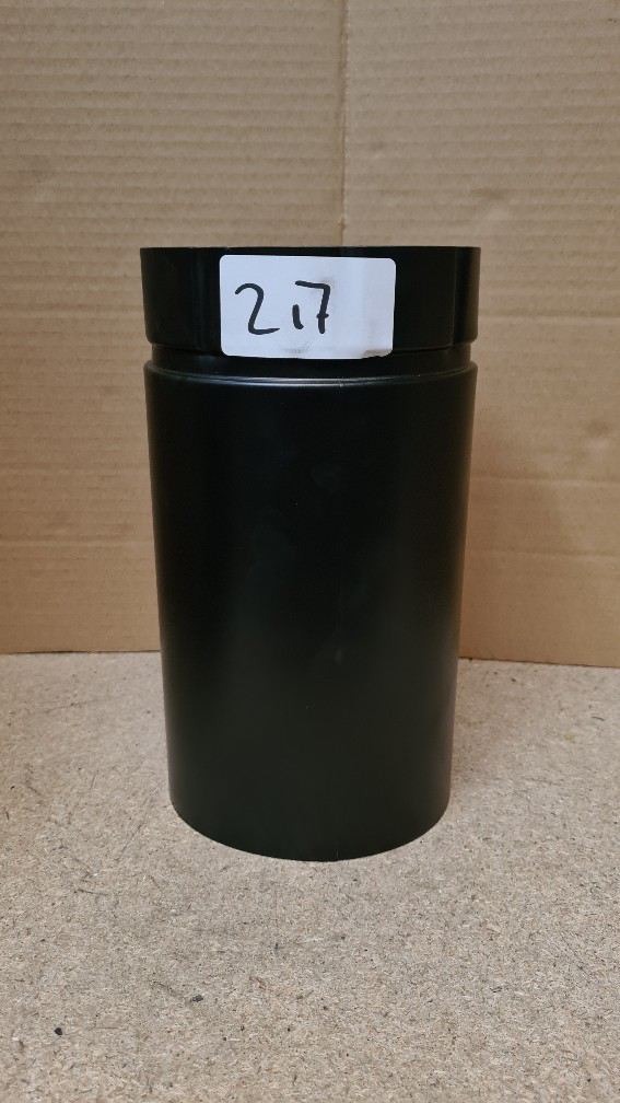 Enkelwandig rvs 140 250mm (zwart MBM).